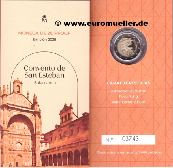 2 Euro Sondermünze Spanien 2025 Salamanca PP
